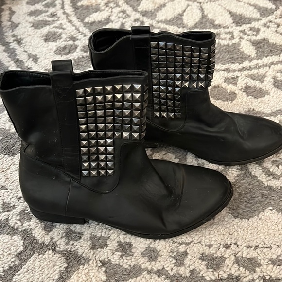 Zara Shoes - Zara studded boots, black, size 39, pre-loved condition!